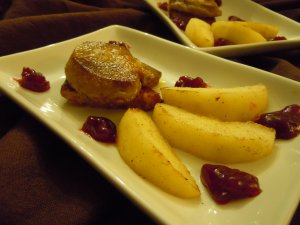Photo de la recette Foie gras poêlé aux pommes et pain d'épices envoyée par le cuisinier