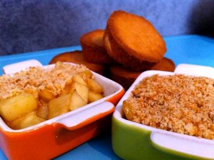 Photo de la recette Crumble de palets bretons et pommes au caramel au beurre salé  envoyée par le cuisinier