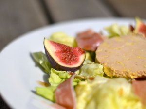 Salade Foie gras- figues