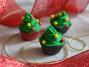 Photo de la recette Cupcake sapins de Noël envoyée par le cuisinier