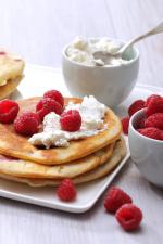 Photo de la recette Pancakes aux framboises envoyée par le cuisinier