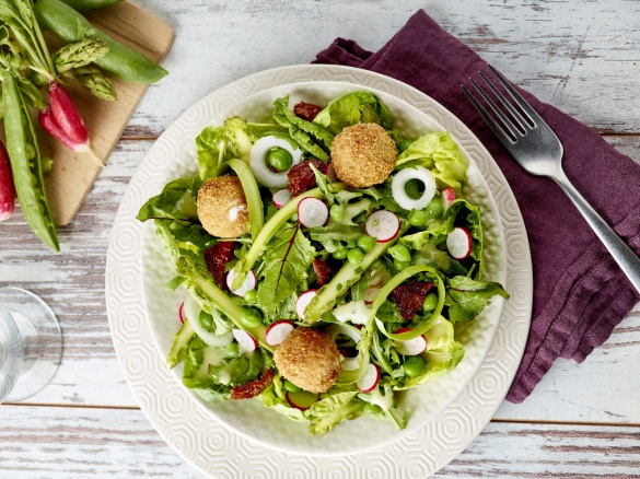 Photo pour la recette Salade d'été et billes de Chaource envoyée par le cuisinier